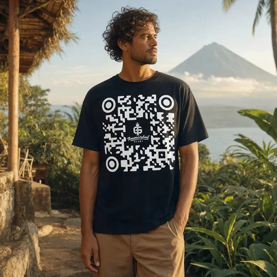 Portal tee — Black — alternate view