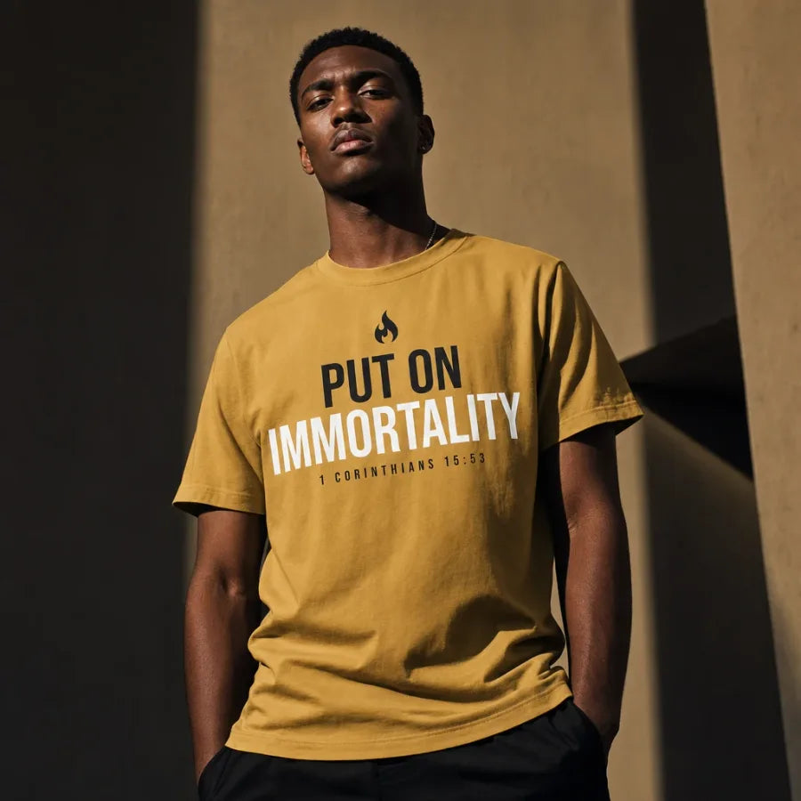 Put On tee — Gold — alternate view