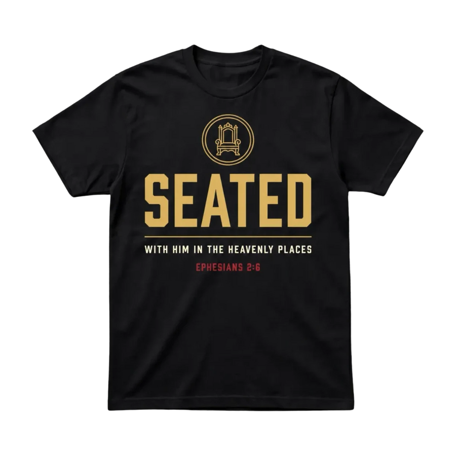Seated tee — Black / Gold