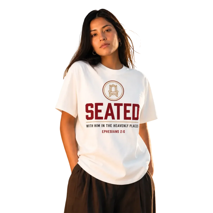 Seated tee — White — alternate view