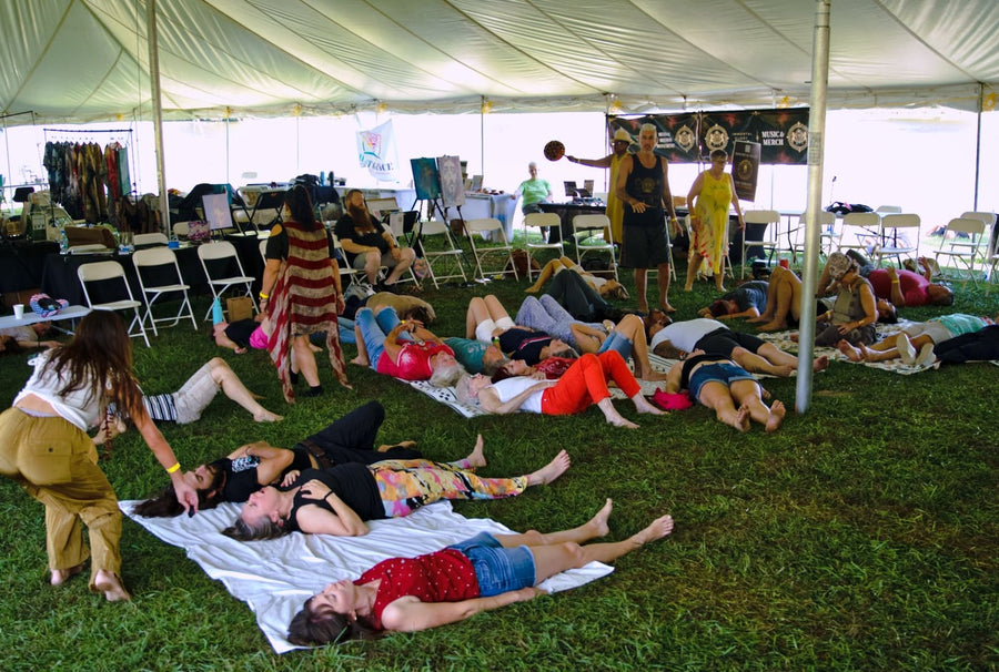 The whole tent on the ground