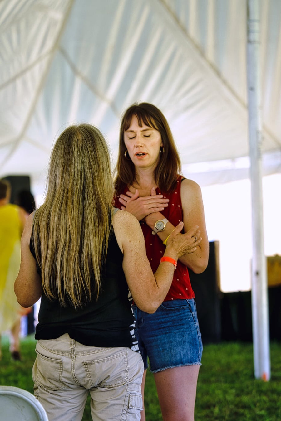 Praying over one another