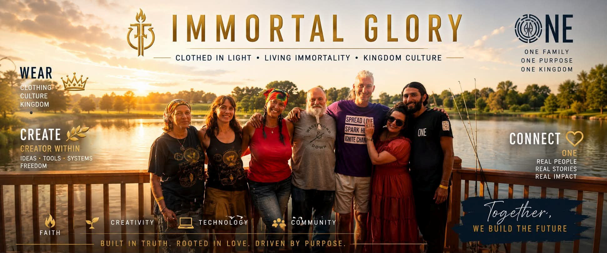 Immortal Glory — one family, one purpose, one kingdom. Wear, create, connect.