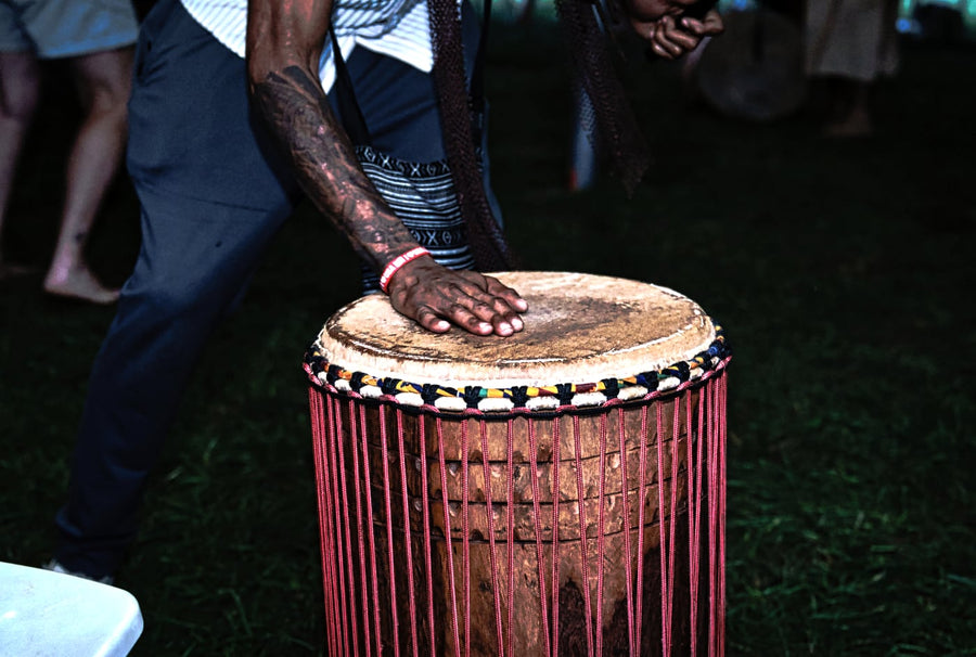 Hands on the djembe