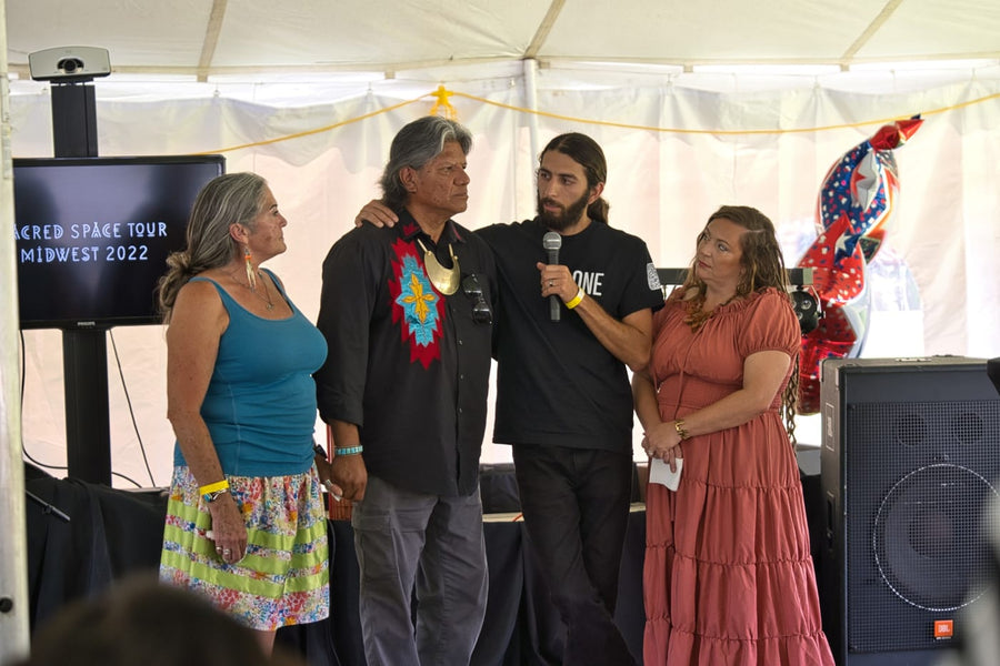 Elders and hosts together at the Sacred Space gathering
