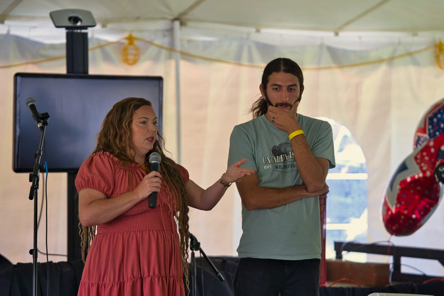 Two voices sharing the story